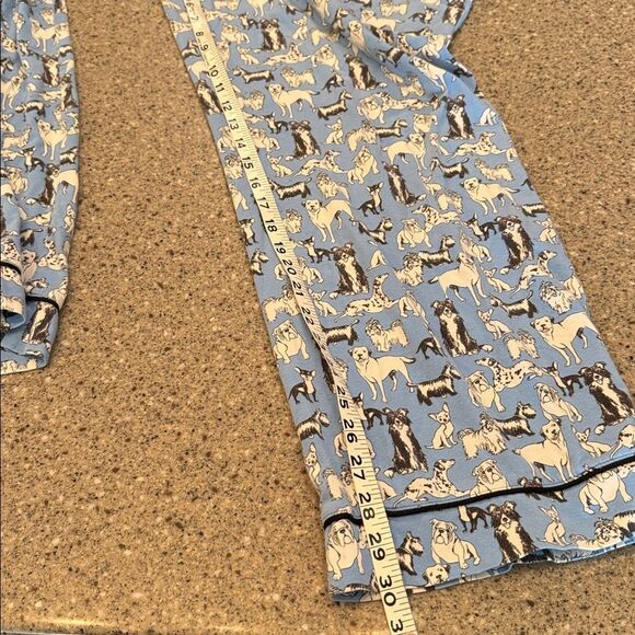 BEDHEAD PAJAMAS Blue Dog Print Matching Pajama Set Organic Cotton Stretch Jersey - Picture 6 of 13